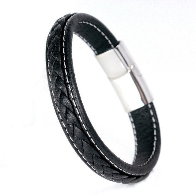 High Quality Bandage 316 Stainless Steel Bracelets for Men with 2 Different Colors