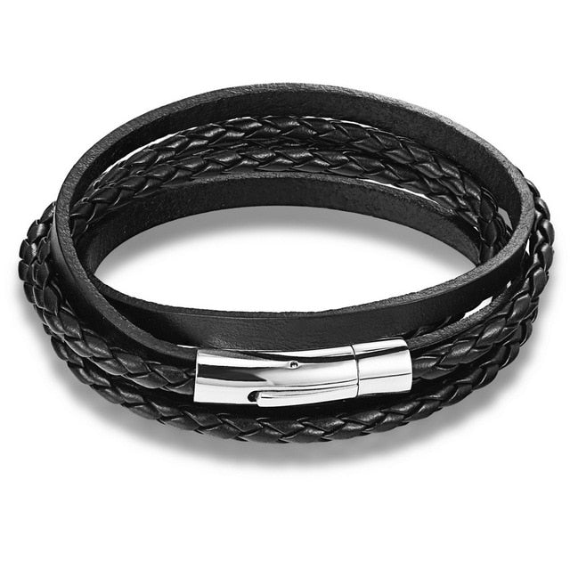 Chain Bracelet Men Stainless Steel Rope Cuff Bracelet