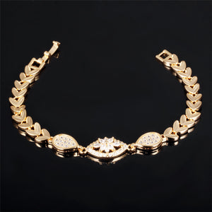 Luxury Gold Color Chain Link Bracelet for Women