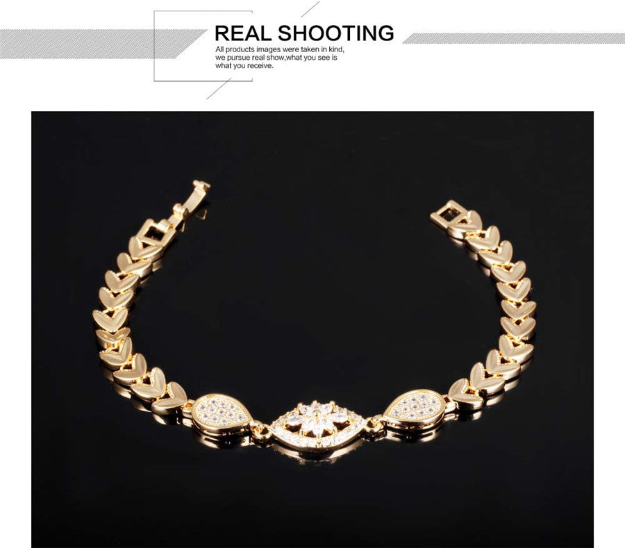 Luxury Gold Color Chain Link Bracelet for Women