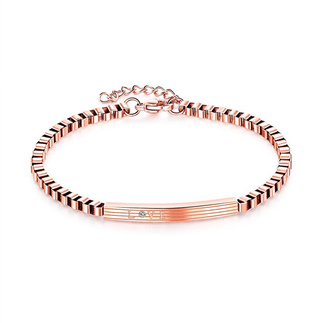 New Fashion Hollow Box Chain Link Couple Bracelet