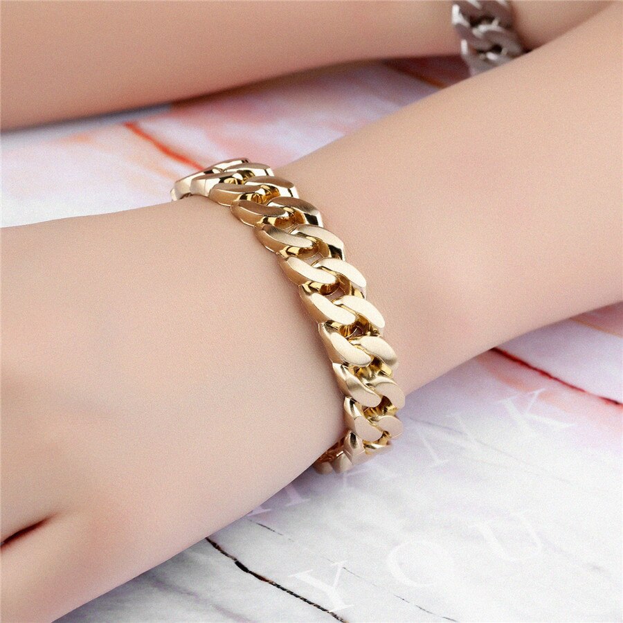 Simple Style Bicycle Chain Silver/Gold Color Bracelet For Women