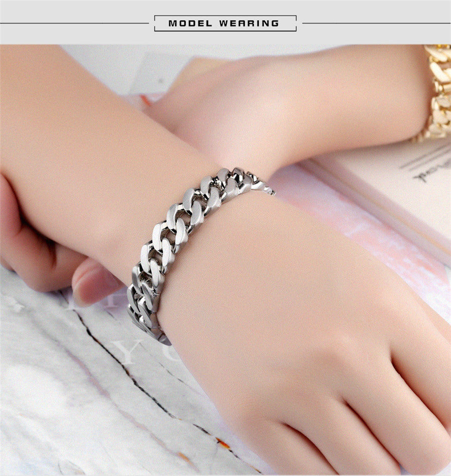 Simple Style Bicycle Chain Silver/Gold Color Bracelet For Women
