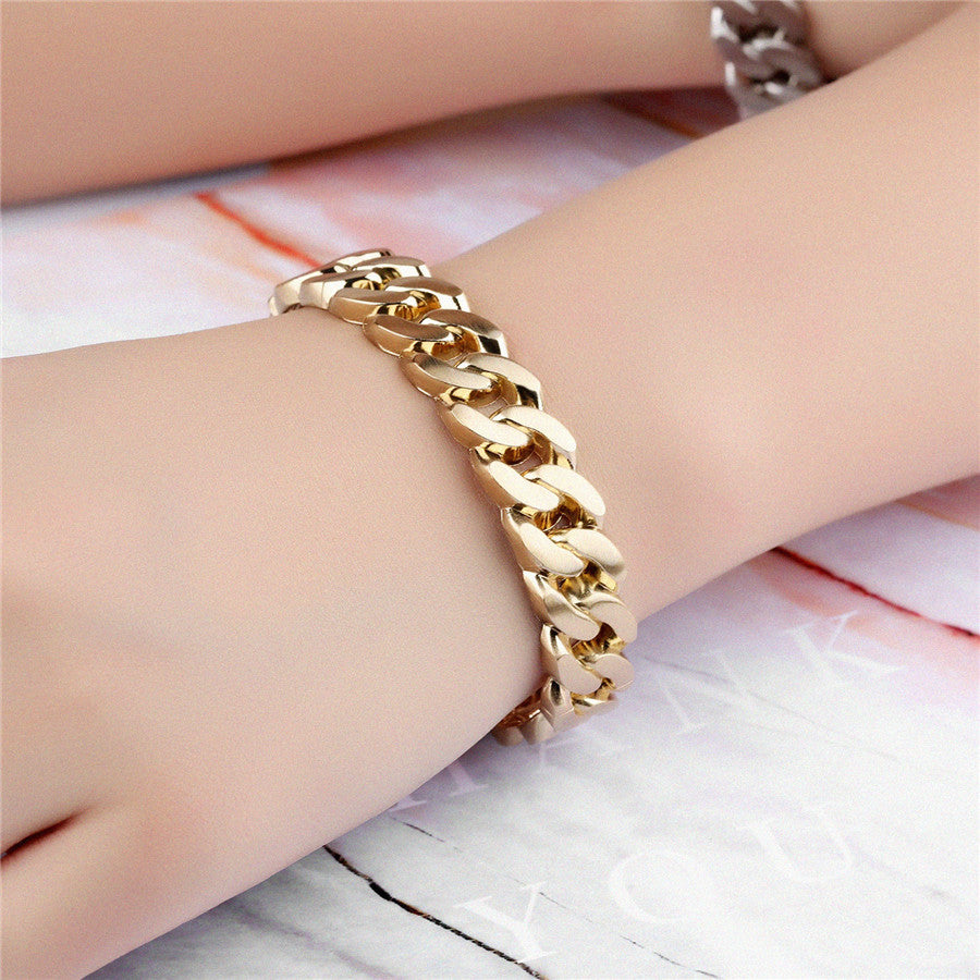 Simple Style Bicycle Chain Silver/Gold Color Bracelet For Women